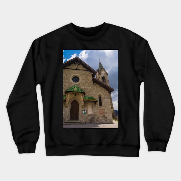 Church in Mione, North East Italy Crewneck Sweatshirt by jojobob